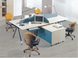 钢木四人组合办公桌职员桌电脑桌卡座卡位钢制办公桌屏风隔断
