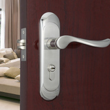 2016卧室内房门锁实木门执手锁具把手欧式不锈钢单舌0618sb