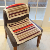 彩条棉线编织简约风格椅垫坐垫餐椅屁股办公室座垫冬季棉麻板凳垫