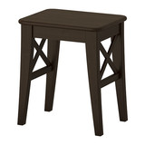 宜家代购IKEA 英格弗 凳子实木北欧风格坐凳 白色 黑褐色