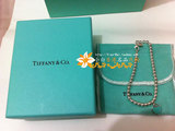 【小白代购】Tiffany 蒂凡尼正品蓝色珐琅 心形吊牌 女款纯银手链