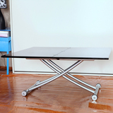 创意桌子小户型可折叠升降餐桌 椅组合 电磁炉多功能餐桌茶几两用