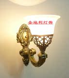 欧式壁灯 古铜色创意客厅壁灯单头田园灯地中海过道走廊卧室灯具