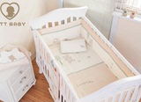 TTBABY纯棉婴儿床上用品春秋套件床品套装宝宝全棉被子天鹅绒包邮