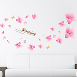 家装家饰 客厅电视墙卧室床头浪漫装饰背景墙 可移除墙贴百合花瓣