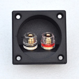 新品特价 二位音箱接线盒 纯铜镀金水晶柱 音箱DIY配件 加厚款