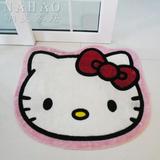 纳昊 日式卡通可爱Hello Kitty凯蒂猫地毯 卧室客厅床边珊瑚绒毯