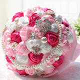 永恒天使 粉色 珍珠款新娘手捧花 结婚礼物 创意礼品 婚庆用品