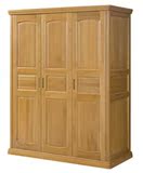 原木榉木3门推拉门衣柜简易简约组装大容量成人多功能拆装衣柜