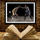 雷霆队凯文杜兰特装饰画有框画酒吧墙挂画篮球明星NBA海报科比