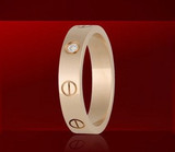 君君韩国免税店代购 Cartier/卡地亚 B4050700玫瑰金窄 单钻戒指