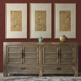 【摆设 新中式家具】实木古典2屉4门餐边柜中式储物柜仿古卧室柜
