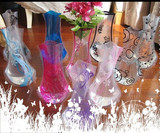 多色办公室创意彩色塑料花瓶 环保PVC花瓶花盆塑料可折叠花盆大号