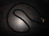 永远收藏古玩杂项老物件老东西 海外回流女装黑塑胶珠项链Y5261