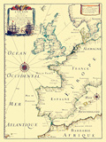 欧洲竖版地图 北欧简约家居装饰画美式风格麻布地图复古怀旧挂画