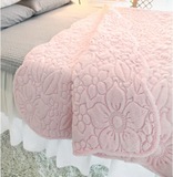 出口韩国原单高档水貂绒加厚双人床大毛毯粉色时尚婚庆礼品盖毯子