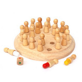 木制记忆棋亲子互动棋类桌面游戏 颜色记忆棋儿童益智智力玩具