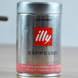 意利 illy咖啡粉  中度烘焙 意大利原装进口 纯黑咖啡粉250克*2罐