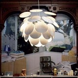 现代创意二代松果圆片吊灯时尚餐厅餐桌客厅书房卧室艺术铝材吊灯