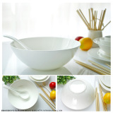 骨瓷陶瓷纯白瓷大汤碗饭碗面碗菜碗 日式韩式创意大碗甜品碗餐具