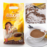 多省包邮 韩国进口麦馨咖啡100条袋装 速溶摩卡Maxim 3合1咖啡黄