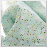 菊家 布料 面料 斜纹棉布 宝宝纯棉床单被套布 水蓝底白色碎花