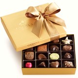 包邮 美国Godiva高迪瓦金色蝴蝶结花式巧克力礼盒礼物19颗