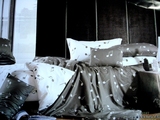 音符AB版斜纹加厚加绒纯棉布 2.5米宽幅床品面料床单布被套布布料