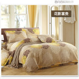 韩式家纺床上用品纯棉四件套加厚磨毛全棉4件套3d床单被套三件套