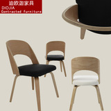 日式餐椅家用宜家休闲椅子奶茶店咖啡厅椅子办公洽谈椅简约餐厅椅