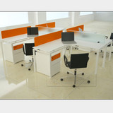 L型钢架办公桌办公家具时尚职员桌组合员工位卡座屏风隔断可定制