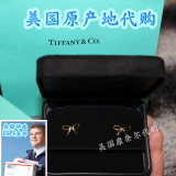 美国华盛顿代购Tiffany bow earrings蝴蝶结迷你18k黄金耳环耳钉