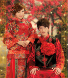 秀禾服新娘礼服红色中式复古敬酒服结婚长袖旗袍秀和服 孕妇可穿
