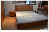 实木床 橡木雕花床 双人床1.2米单人床1.5 1.8米床铺带储物高箱床