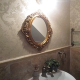 特价 欧式田园复古装饰浴室镜 梳妆美容宜家镜中小卫生间卫浴镜子