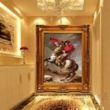 手绘油画拿破仑欧式古典宫廷人物油画玄关过道走廊竖幅挂壁装饰画