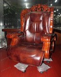 高端品质 美式真皮老板椅 中式龙椅 雕龙大班椅 大背椅WY498