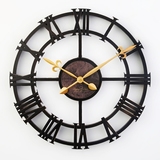 特价17英寸挂表仿铁艺罗马数字时钟欧式复古创意挂钟客厅卧室墙钟