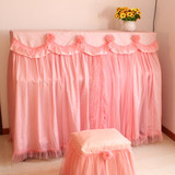 公主钢琴罩韩国布艺钢琴套全罩半罩防尘罩蕾丝玫瑰肉粉色系列定做