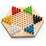 厂家直销批发木制儿童益智智力玩具六角跳棋游戏桌面游戏玩具