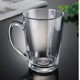 乐美雅正品 钢化玻璃杯 带把玻璃杯 带把水杯果汁杯 早餐杯牛奶杯