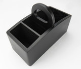 日式深棕色实木桌面收纳盒遥控盒办公用品创意杂物盒手提盒