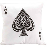 个性创意扑克牌抱枕靠垫时 尚沙发床头靠垫抱枕 金典扑克牌黑桃A