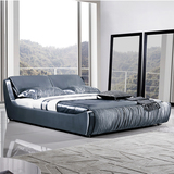 慕思澜 布艺床双人床软体床婚床现代简约可拆洗1.8米床头柜包物流