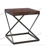北欧宜家铁艺实木方形复古茶几小茶桌置物架时尚家具边几角几边桌