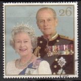 英国信销邮票 1997年 女王金婚（50周年）纪念 1997年邮戳比较深