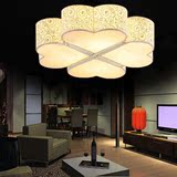 简约现代田园花形PVC布艺时尚创意卧室客厅书房餐厅饭厅LED吸顶灯