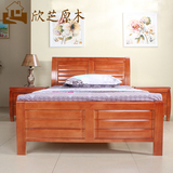 实木家具 实木床 橡木床 儿童床小床 单人床 1.2米1米2 包邮