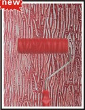 8寸红色硬胶压花滚筒质感艺术涂料花纹滚筒硅藻泥施工工具2008T