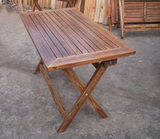户外折叠长方形桌子 庭院实木桌子 实木休闲桌椅 花园桌椅